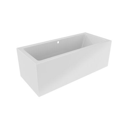 Riho Rethink Cubic Plug & Play Wanna prostokątna 170x75 cm z napełnianiem przez przelew + obudowa + nóżki biała B105025005