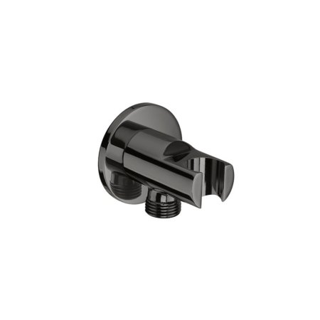 Roca Aqua Round Przyłącze węża z uchwytem brushed titanium black A5B5250NM0