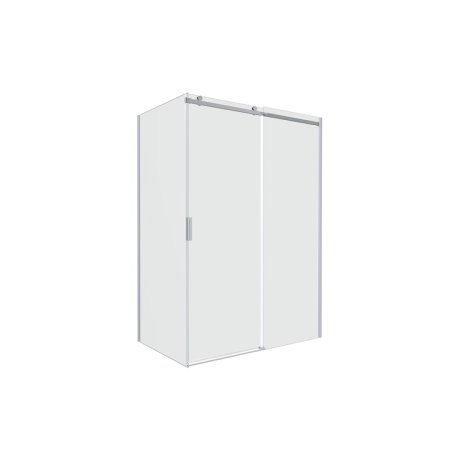 Roca Area Drzwi prysznicowe przesuwne do ścianki bocznej 120x200 cm z powłoką MaxiClean, wersja prawa, profile srebrne polerowane szkło przejrzyste AMP05R2012M