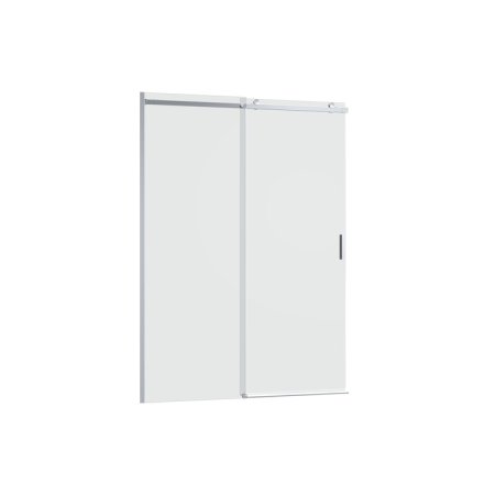 Roca Area Drzwi prysznicowe przesuwne do ścianki bocznej 160x200 cm z powłoką MaxiClean, wersja lewa, profile srebrne polerowane szkło przejrzyste AMP05L6012M