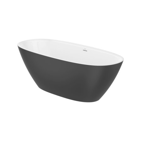 Roca Ariane Wanna wolnostojąca 180x80 cm czarny mat z zewnątrz / biały połysk wewnątrz A2486690K0