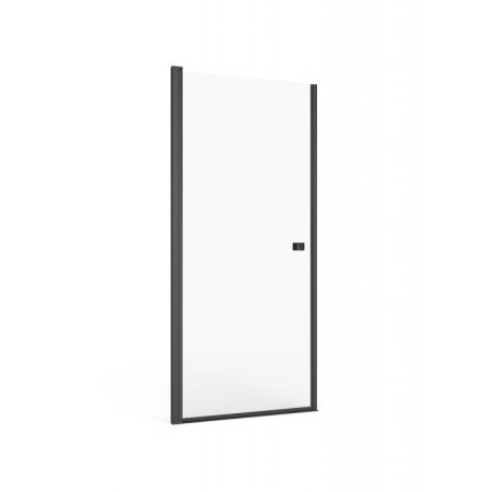 Roca Capital Black Drzwi uchylne 100x195 cm profile czarny mat szkło przezroczyste z powłoką MaxiClean AM4710016M
