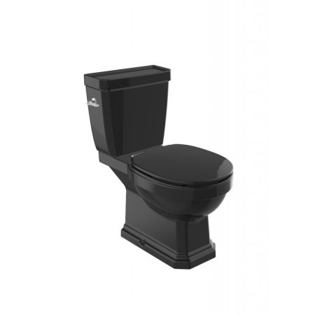 Roca Carmen Black Toaleta WC stojąca 67x37 cm bez kołnierza kompaktowa czarny połysk A3420A7560