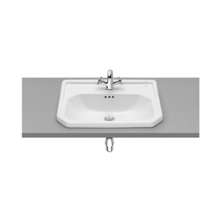 Roca Carmen Umywalka wpuszczana w blat 60x45 cm z powłoką Supraglaze biała A3270A5S00