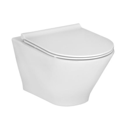 Roca Gap Toaleta WC podwieszana 54x35,5 cm Rimless bez kołnierza z powłoką biała A3460NLS00