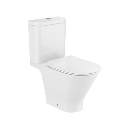 Roca Gap Toaleta WC kompaktowa 65,5x37 cm Rimless bez kołnierza z powłoką biała A3420N8S00	