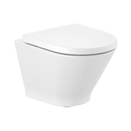 Roca Gap Toaleta WC podwieszana 48x35,5 cm Rimless bez kołnierza z powloką biała A3460NBS00