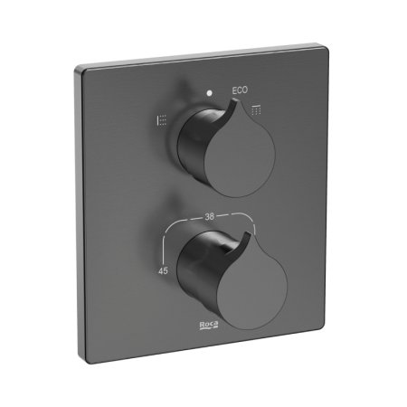 Roca Insignia Bateria wannowo-prysznicowa podtynkowa brushed titanium black A5A0C3ANM0