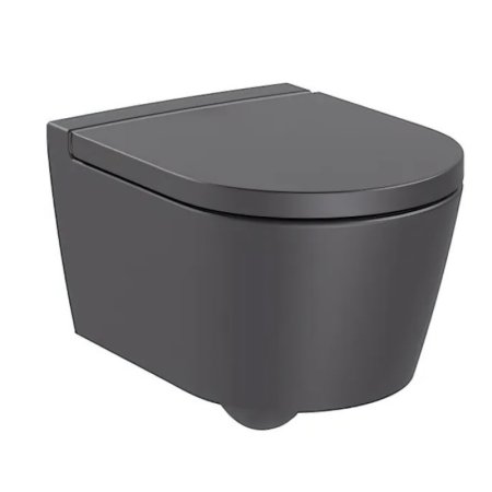 Roca Inspira Round Compacto Toaleta WC Rimless bez kołnierza krótka onyx A346528640