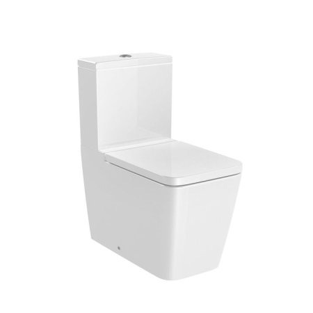 Roca Inspira Square Toaleta WC kompaktowa 37,5x64,5x79,4 cm Rimless bez kołnierza biała A342536000