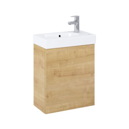 Roca Mini-N Unik Zestaw szafka podumywalkowa 45x24,9x49,6 cm jasny dąb + umywalka meblowa biała A852445464