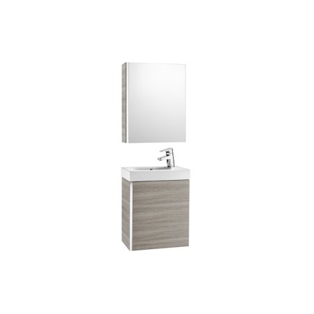 Roca Mini Zestaw łazienkowy 45x25x57,5 cm z lustrem, szary piasek A855866156