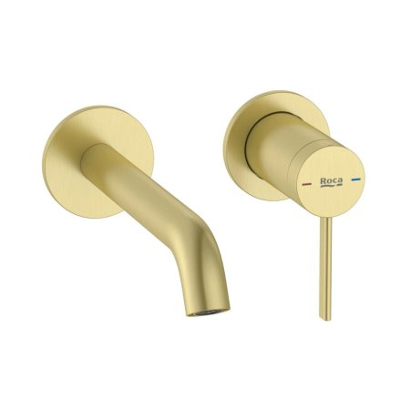 Roca Ona Bateria umywalkowa podtynkowa PVD brushed gold z powłoką Everlux A5A359EVA0