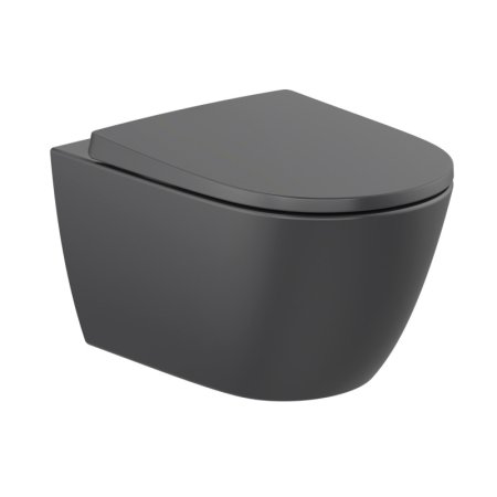 Roca Ona Toaleta WC Rimless Vortex bez kołnierza czarny mat A34668C080