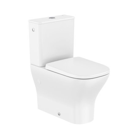 Roca Optica Toaleta WC stojąca Rimless Vortex bez kołnierza kompakt biały A342V15000