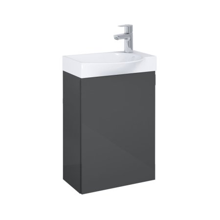 Roca Ravell Unik Zestaw szafka podumywalkowa 45,2x34,1x60 cm szary antracyt + umywalka meblowa biała A852448153