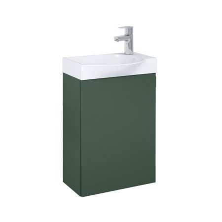 Roca Ravell Unik Zestaw szafka podumywalkowa 45,2x34,1x60 cm zielony mat + umywalka meblowa biała A852448534