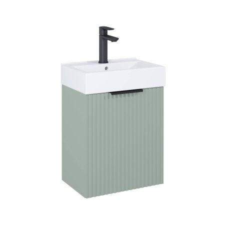 Roca Reef Unik Zestaw szafka podumywalkowa 43,4x30,5x50 cm szałwia + umywalka meblowa biała A852446147