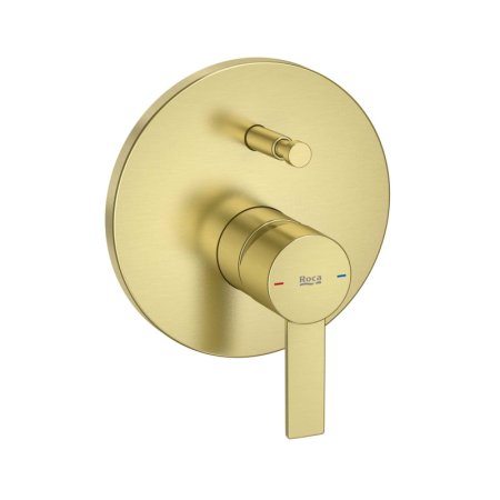Roca Targa Bateria wannowo-prysznicowa podtynkowa PVD brushed gold z powłoką Everlux A5A0B5FVA0