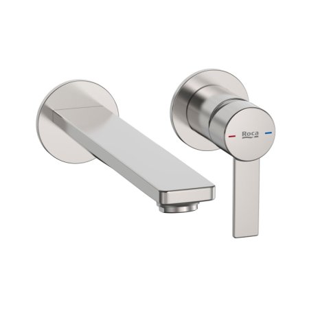 Roca Targa Bateria umywalkowa podtynkowa PVD inox z powłoką Everlux A5A355FSM0