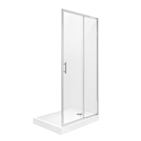 Roca Town Bifold Drzwi prysznicowe wnękowe 80x195 cm z powłoką MaxiClean, profile chrom szkło przezroczyste AMP1908012M