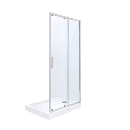 Roca Town-N Drzwi prysznicowe rozsuwane 100x195 cm profile chrom szkło przejrzyste MaxiClean AMP2810012M