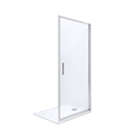 Roca Town-N Drzwi prysznicowe uchylne 100x195 cm profile chrom szkło przejrzyste MaxiClean AMP2710012M