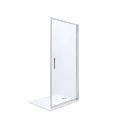 Roca Town-N Drzwi prysznicowe uchylne 80x195 cm profile chrom szkło przejrzyste MaxiClean AMP2708012M