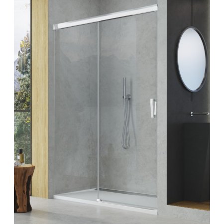 Ronal Sanswiss Cadura CAS2 D Drzwi prysznicowe przesuwne 110x200 cm prawe, profile srebrny połysk szkło przezroczyste Aquaperle CAS2D1105007