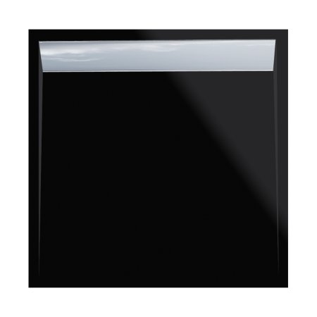 Ronal Sanswiss Ila Brodzik konglomeratowy kwadratowy 100x100 cm pokrywa połysk, czarny granit WIQ10050154