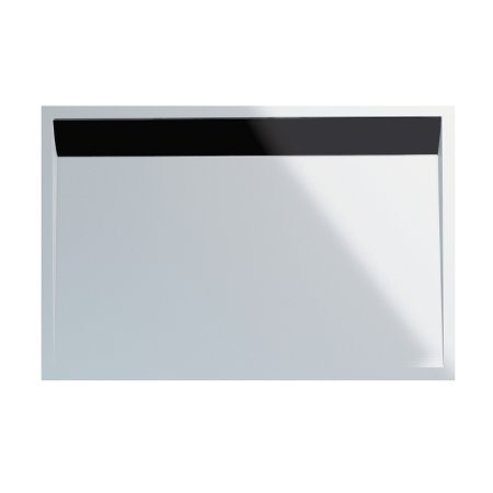 Ronal Sanswiss Ila Brodzik konglomeratowy prostokątny 80x100 cm pokrywa czarny mat, biały WIA801000604