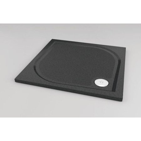 Ronal Sanswiss Marblemate Brodzik konglomeratowy kwadratowy 100x100 cm, czarny granit WMQ1000154