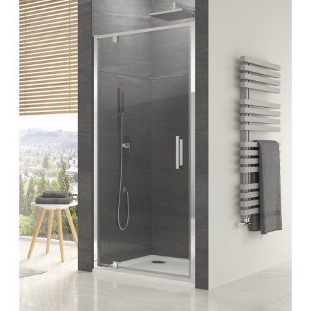 Ronal Sanswiss Ocelia OCEP Drzwi prysznicowe uchylne 80x190 cm, profile srebrny połysk szkło przezroczyste Aquaperle OCEP0805007