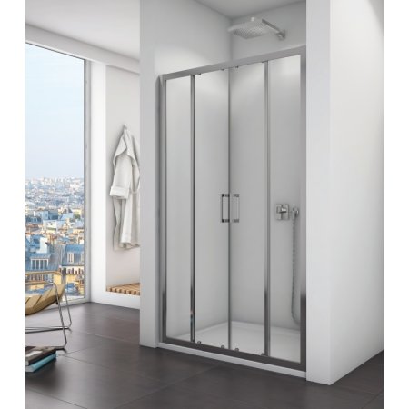 Ronal Sanswiss Top-Line TOPS4 Drzwi prysznicowe przesuwne 140x190 cm, profile srebrny połysk szkło przezroczyste Aquaperle TOPS414005007