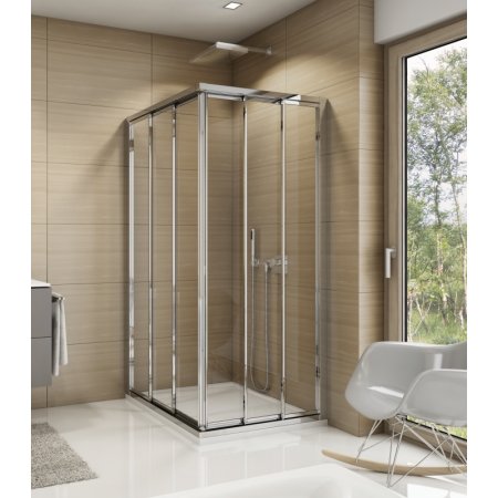 Ronal Sanswiss Top-Line TOE3 Drzwi prysznicowe przesuwne 70x190 cm lewe, profile srebrny połysk szkło przezroczyste Aquaperle TOE3G07005007