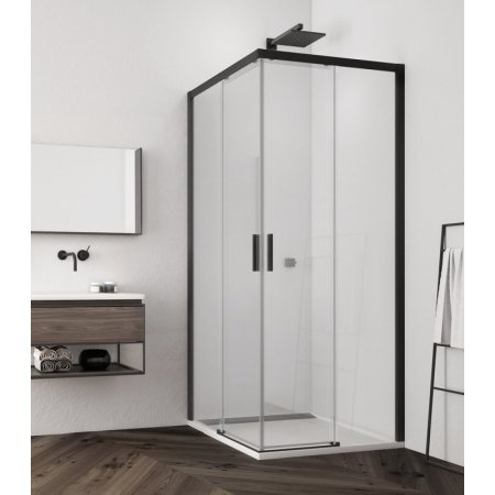 Ronal Sanswiss Top-Line S Black TLS D Drzwi prysznicowe przesuwne 70x200 cm prawe, profile czarny mat szkło przezroczyste Aquaperle TLSD0700607