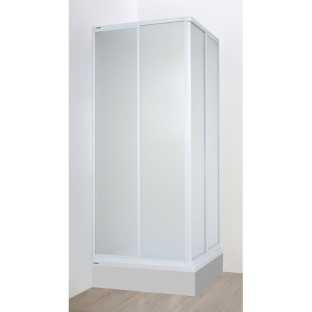 Sanplast Eko Plus KN Kabina prysznicowa kwadratowa 90x90x175 cm narożna, profile białe szkło polistyren 600-130-0030-01-520