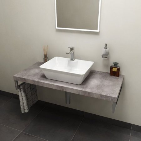 Sapho Avice Blat pod umywalkę 100x49,5 cm cement AV107