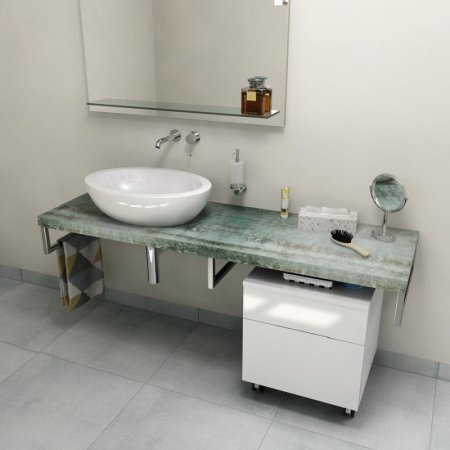 Sapho Avice Blat pod umywalkę 120x49,5 cm aquamarine AV126