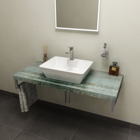Sapho Avice Blat pod umywalkę 80x49,5 cm aquamarine AV086