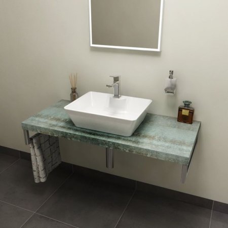 Sapho Avice Blat pod umywalkę 90x49,5 cm aquamarine AV096