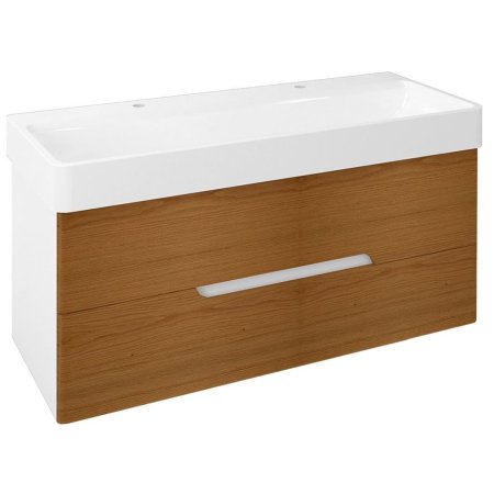 Sapho Mediena Szafka podumywalkowa 117x48,5x51 cm biały mat/dąb natural MD122