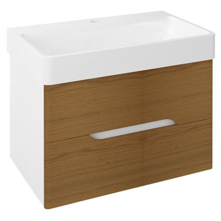 Sapho Mediena Szafka podumywalkowa 76x49x51 cm biały mat/dąb natural MD082