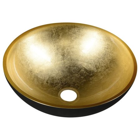 Sapho Murano Black-Gold Umywalka nablatowa 40 cm szklana złota/czarna AL5318-77