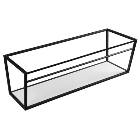 Sapho SKA Konsola wisząca do umywalki 119,6x45,8 cm z półką czarny mat SKA104
