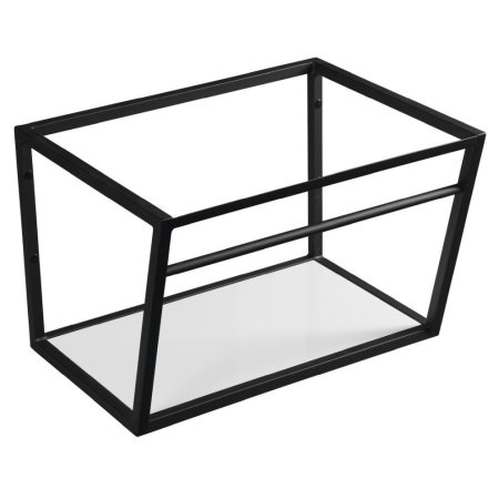 Sapho SKA Konsola wisząca do umywalki 59,6x45,8 cm z półką czarny mat SKA101