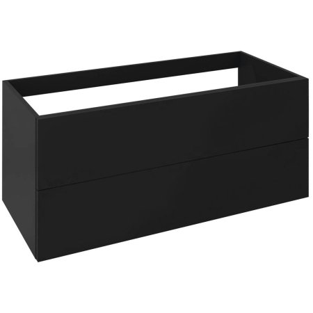 Sapho Treos Szafka podumywalkowa 110x50,5x53 cm z wycięciem na syfon czarny mat TS110-3535