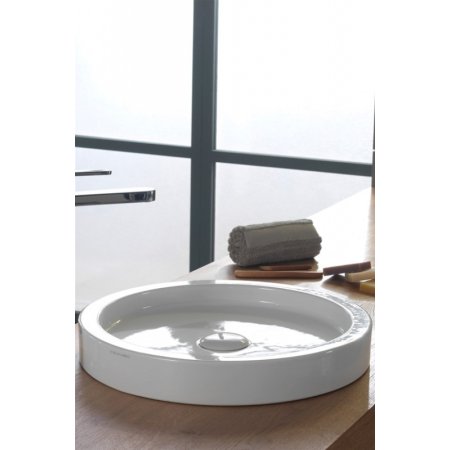 Scarabeo Bucket Umywalka nablatowa 42x6 cm, biała 8810