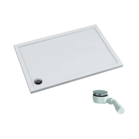 Schedpol Corrina New Brodzik prostokątny 90x180 cm biały + syfon z korkiem klik klak 3.4353