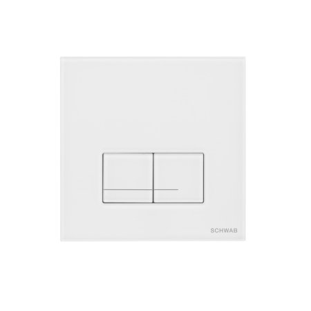 Schwab Arte Duo Przycisk WC szklany biały 4060420201